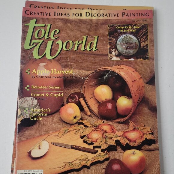 Vintage TOLE WORLD Magazines (6 Issues) 1993 & 94 Designs for Creative Painting - Picture 4 of 12